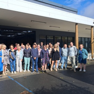 L'équipe autour de Mme Le Ru, proviseure