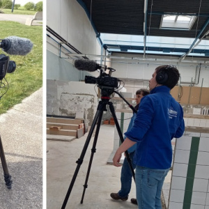 Nathan et Ewen enregistrent au Lycée